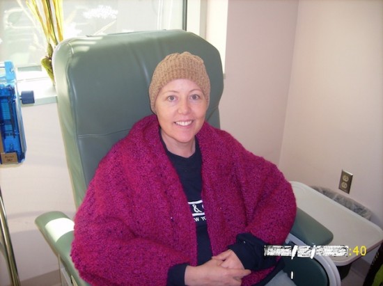 Donna Helmes during treatment